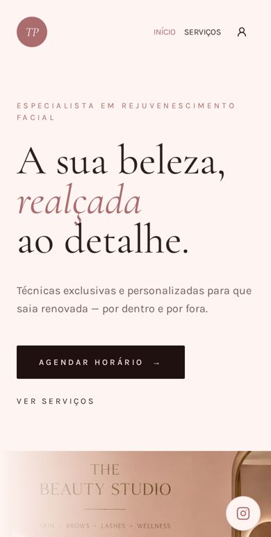 Versão para telemóvel da página inicial
